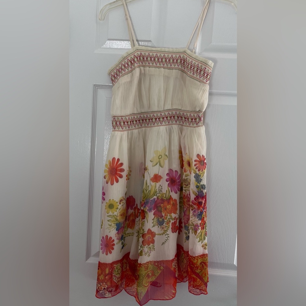 Magic Women’s Floral Midi Dress Size Medium with Multicolor Floral Print